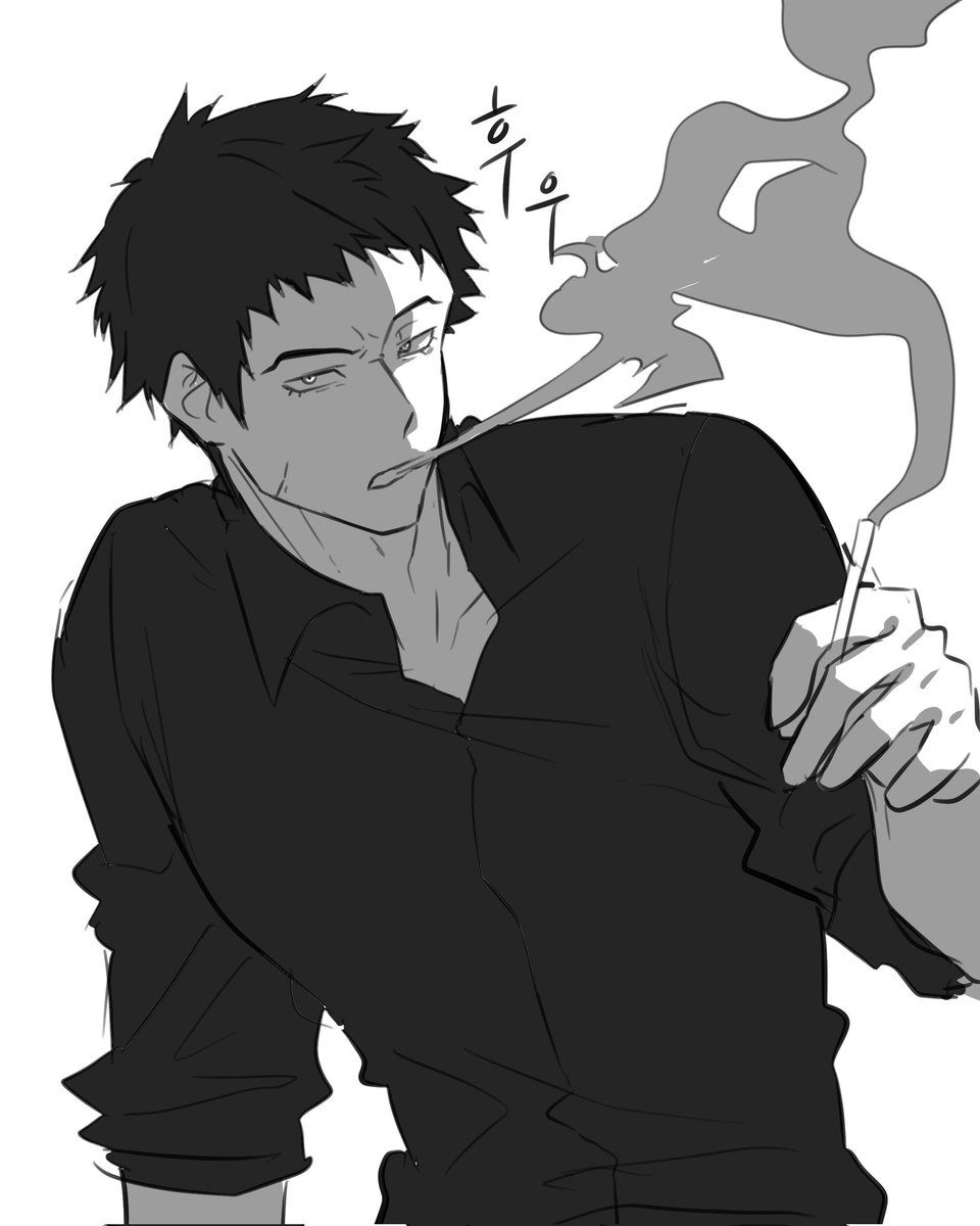 오버홀 원래 담배 폈는데 나중에 담배 끊은 거면 좋겠다... 치사키 시절 피웠을 것 같음