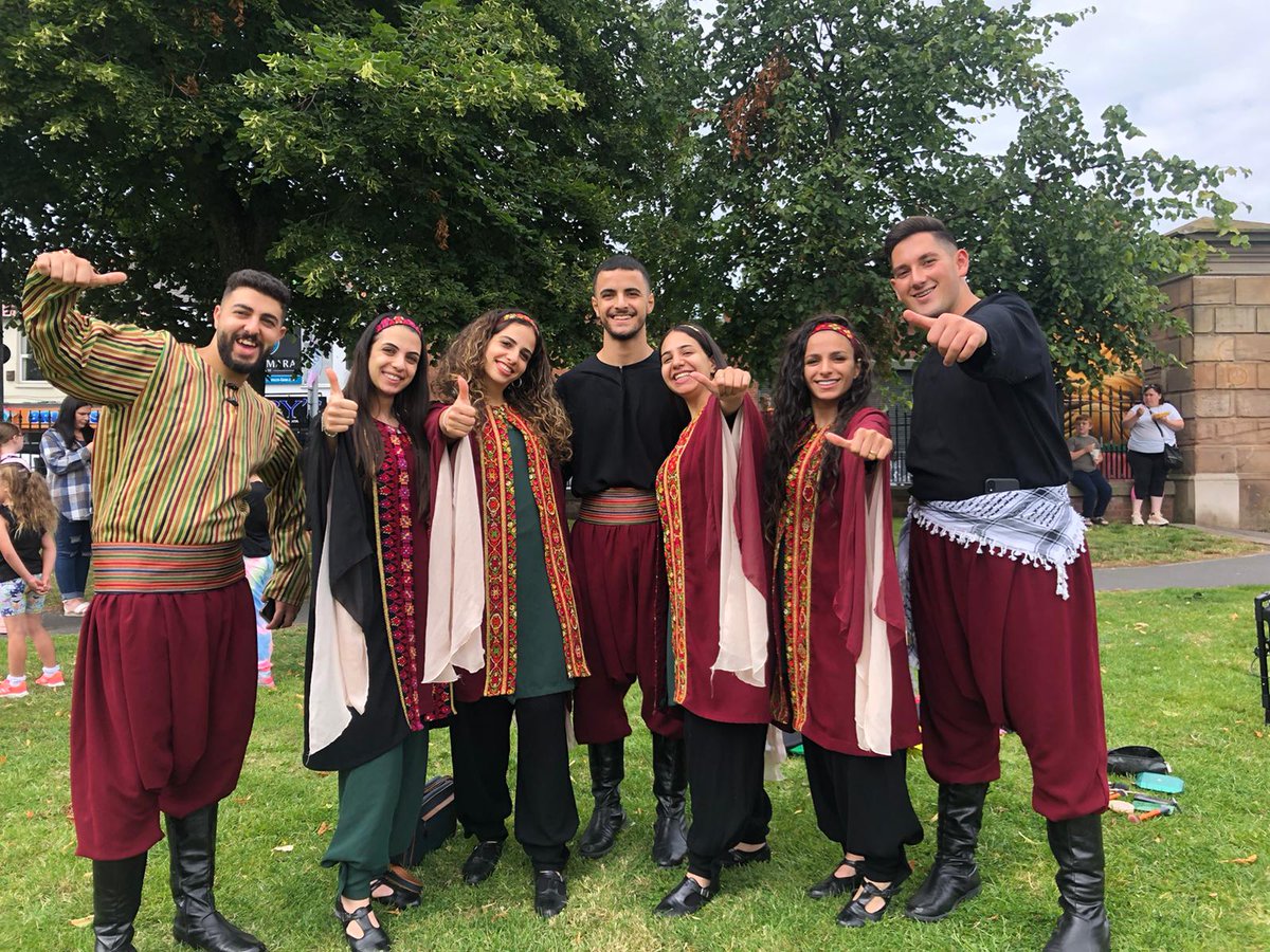 DU Dance (@dudanceni) on Twitter photo The dancers from Diyar Theatre, Bethlehem arrived in Belfast last night & joined <a href="/FeileBelfast/">Féile an Phobail</a> Carnival of Cultures today. What big smiles and what stamina!
There are 2 free Cultural Celebrations & 3 performances next week <a href="/Culturlann/">An Chultúrlann</a>.
All details here: ow.ly/Gp7T50Kea80 The dancers from Diyar Theatre, Bethlehem arrived in Belfast last night & joined <a href="/FeileBelfast/">Féile an Phobail</a> Carnival of Cultures today. What big smiles and what stamina!
There are 2 free Cultural Celebrations & 3 performances next week <a href="/Culturlann/">An Chultúrlann</a>.
All details here: ow.ly/Gp7T50Kea80