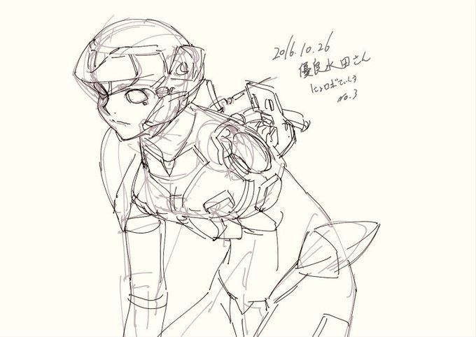 #これを見た人はよその子の画像を貼れイメージ固め用に描いていたにょロボてぃくすさん達です(◍•ᴗ•◍) 