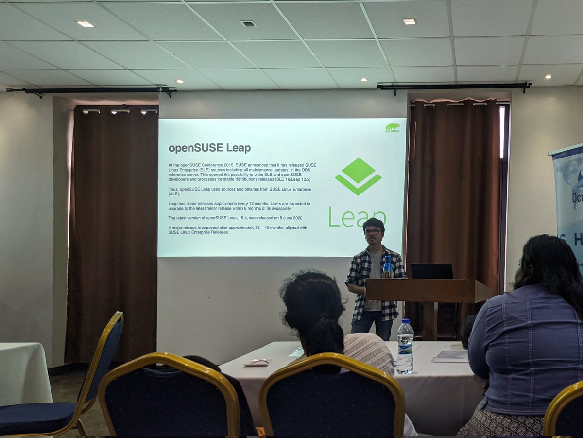 First <a href="/OSCAMauritius/">OSCA Mauritius</a> event today, around the history of #Linux Kernel, Bash scripting and hosting of <a href="/openSUSE/">openSUSE Linux</a> mirrors in #Mauritius

#OpenSource #Africa <a href="/oscafrica/">Open Source Community Africa</a>