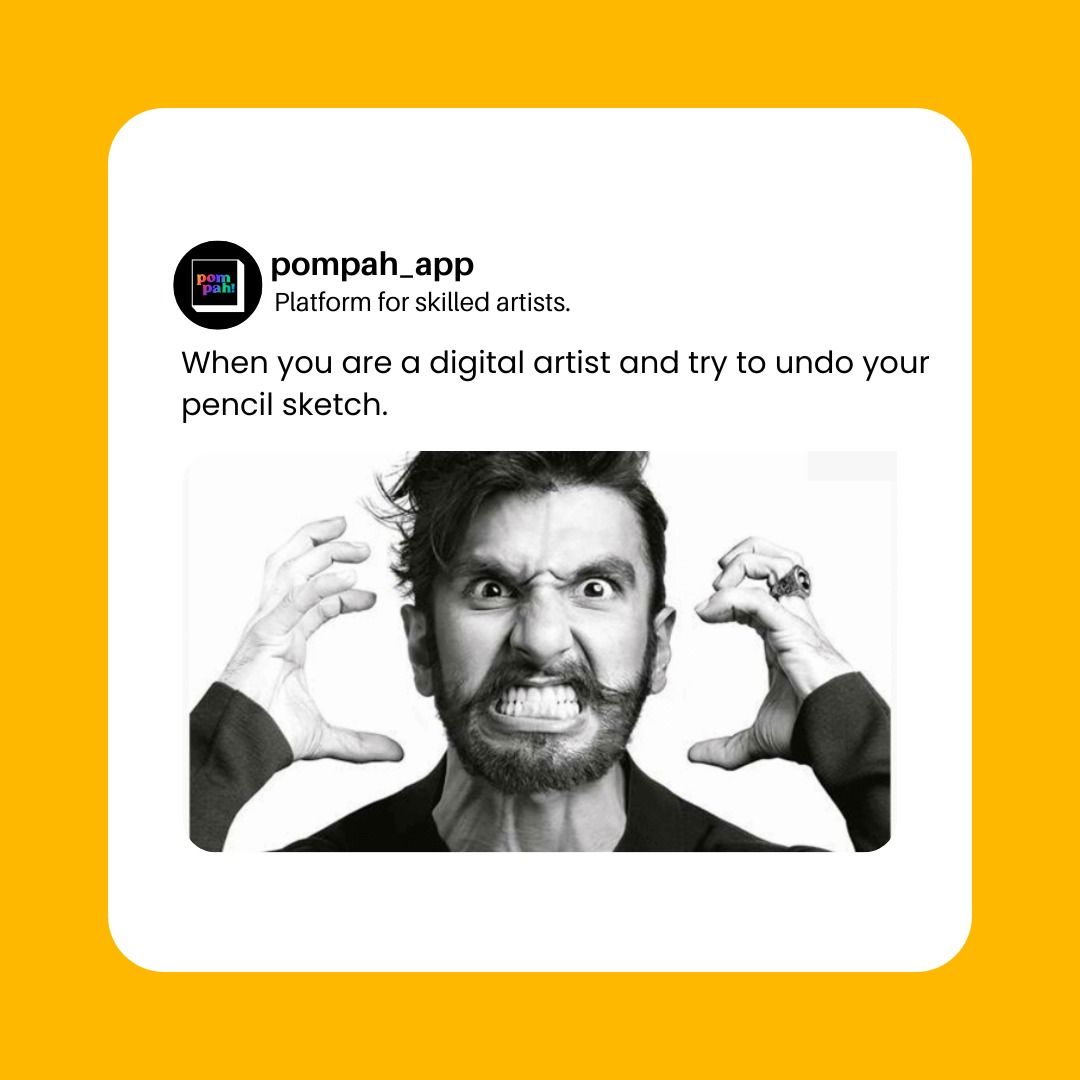 Pompah_Official's tweet photo. No bruhh, too late to even use an eraser now!🙂
.
.
#artist #digitalartists #eraser #sketchartist https://t.co/gW5yGXxLpX