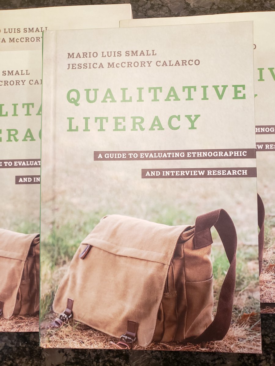 It's real! Thrilled to have finally gotten physical copies of my new book with <a href="/JessicaCalarco/">Jess Calarco</a> . Hoping we can stimulate a conversation on how we're evaluating ethnographies and interview studies