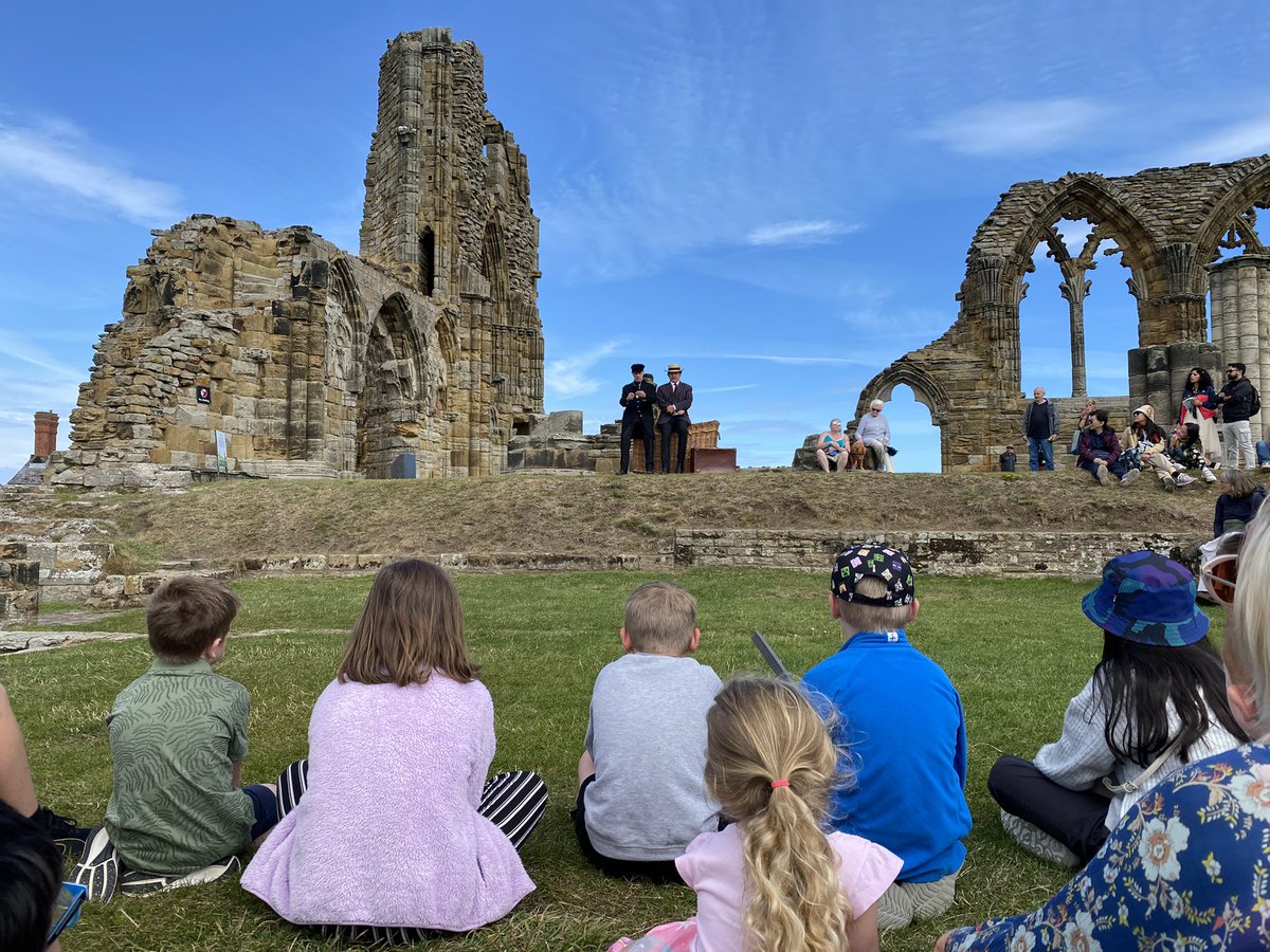 Absolutely wonderful and magical theatre by <a href="/TWTtheatre/">Time Will Tell</a> at @WhitbyAbbey. Our three boys were enthralled and captivated. What a backdrop!! <a href="/EnglishHeritage/">English Heritage</a>