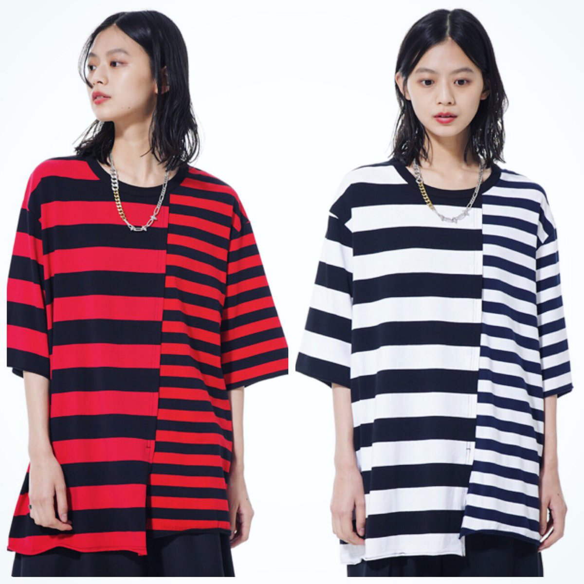 syte_etys's tweet photo. 【New arrival】
★Staggered Horizontal Stripes Asymmetry T
左右異なるピッチのボーダーをドッキグ!丈の違いで段違いにスリット併用
black×navy red×black ¥9,000tax
#theshopyohjiyamamoto
#yohjiyamamoto
#syteyohjiyamamoto
#yohjiyamamotopourhomme
#ys #y3 #syte #bordert #ボーダーTシャツ https://t.co/njOPzPMicu