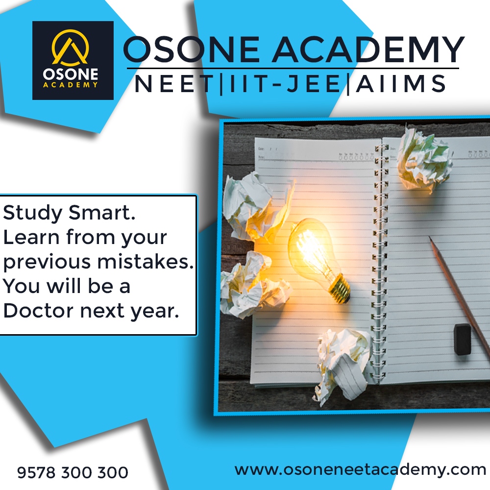 osoneacademy's tweet image. Study Smart. Learn from your previous mistakes. You will be a doctor next year.

For admission, contact Osone NEET Academy.
Call- +919578 300 300
info@osoneneetacademy.com
#neet #medical #neetpreparation #medicalstudent #neetquestions #neetbiology #neetcoaching #neetaspirants2023