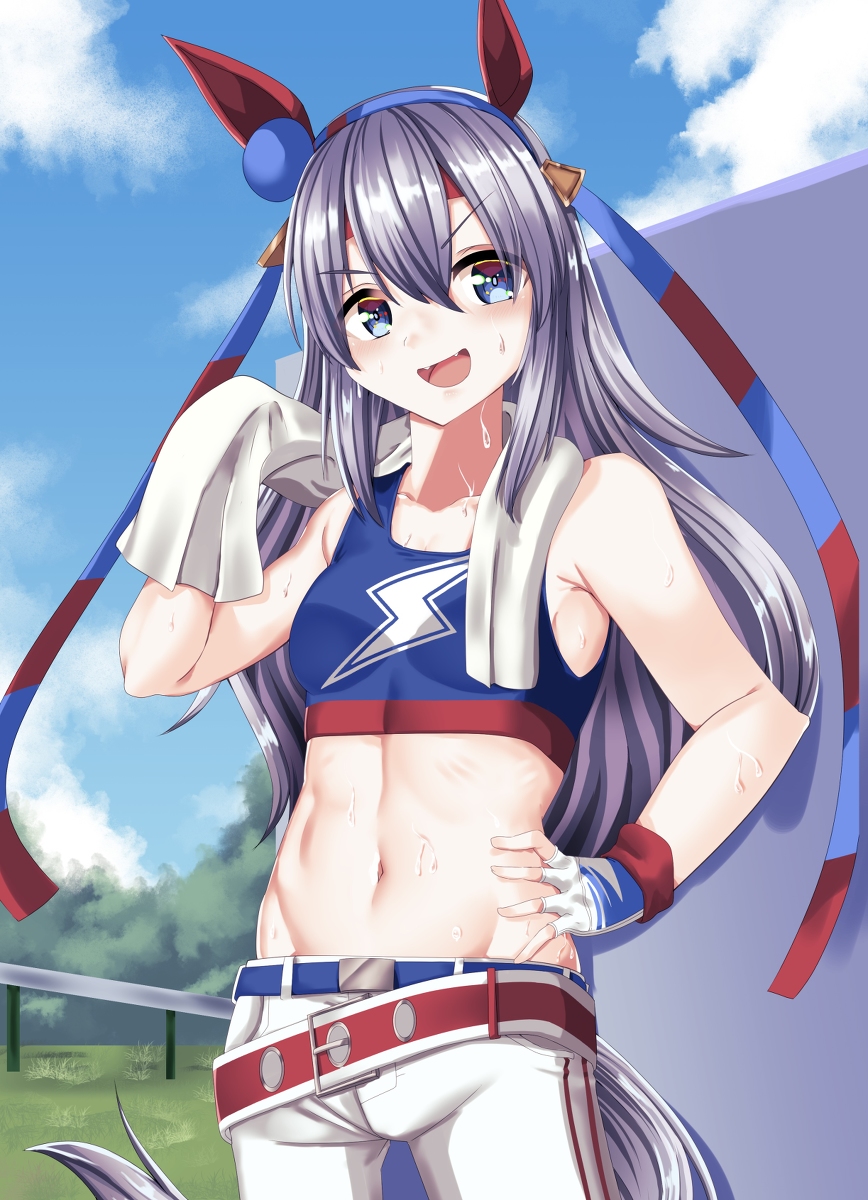 夏コミ新刊 #ウマ娘 #ウマ娘プリティーダービー #ミホノブルボン(ウマ娘) #エイシンフラッシュ(ウマ娘) #タマモクロス(ウマ娘) #ライスシャワー(ウマ娘) #C100 #水着 #おへそ https://t.co/wiNcCAb255 