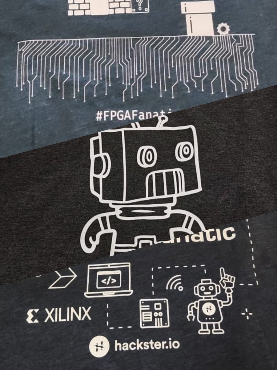 DixonSelvan's tweet photo. Thank you for the t-shirts @Hacksterio and Xilinx. 

https://t.co/AxNIxXEY2c https://t.co/kal6xe3hpI