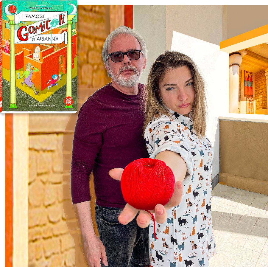 Con Sua Altezza Serenissima la Principessa Arianna di Creta che ha accettato di posare per il mio fumetto (“I Famosi Gomitoli di Arianna, Sabir Editore") e anche in questa occasione ha graziosamente insistito per fare qualche selfie promozionale per il libro.