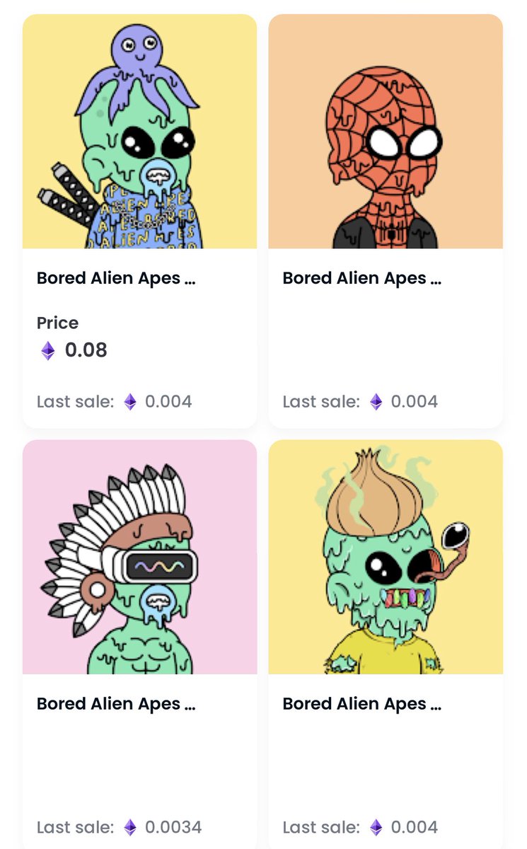 4 sells in one day thanks everyone #BoredAlienApes Fam. #NFT