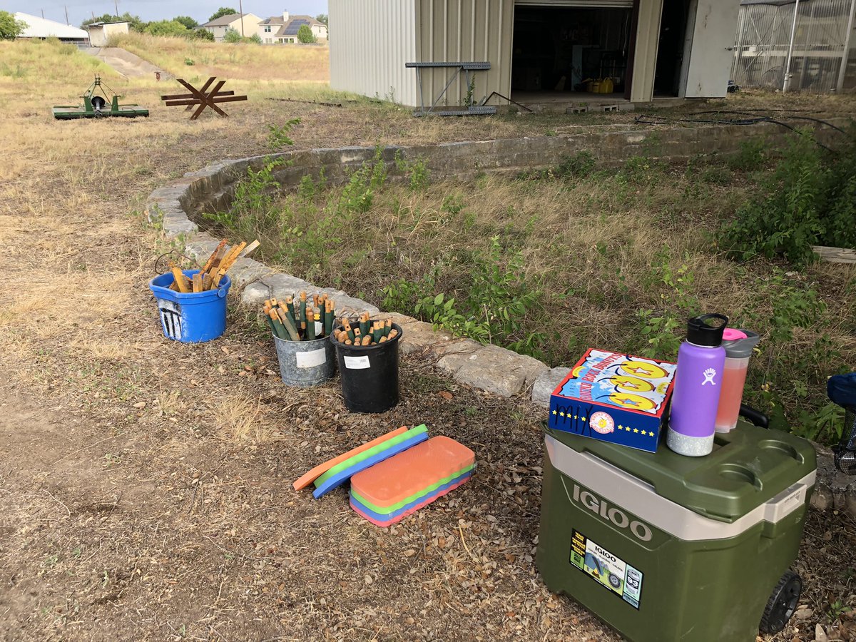 “Good Morning! Ready to Plant! It’s not to late to come help!”