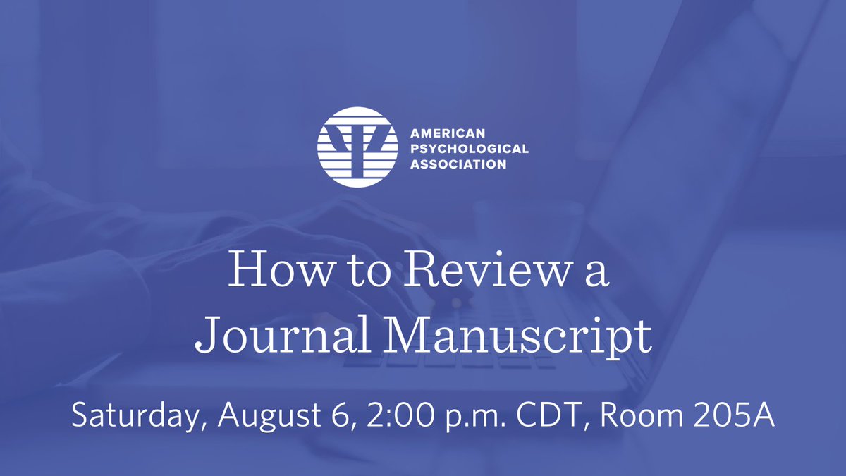 APA_Journals's tweet image. Wondering how the peer review process works? Check out our #APA2022 session at 2:00 p.m. CDT today (Room 205A)