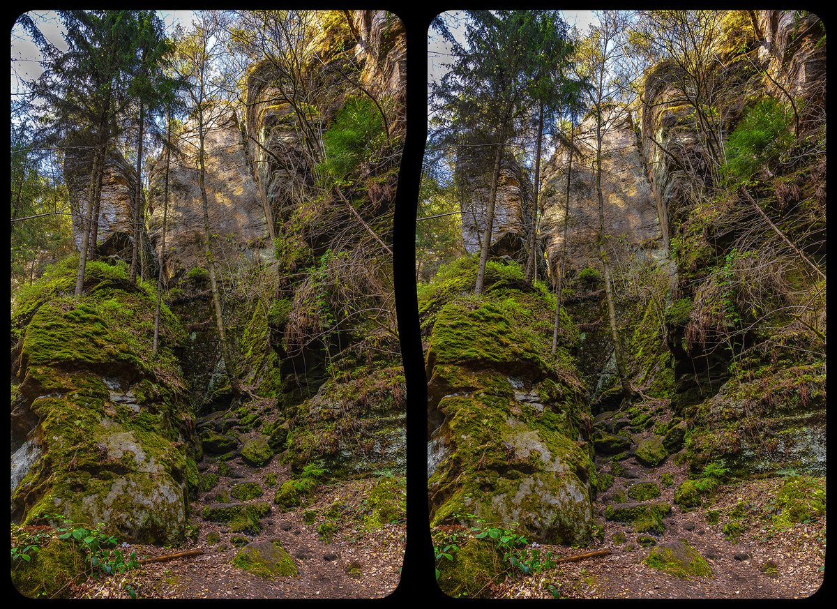 Stereo_tron's tweet photo. »Sandstone gorge 3-D« #Sachsen #SächsischeSchweiz #Wehlen #3D #Stereoscopy #Kreuzblick #Crossview #stereo3d #stereoscopic #3dimage #freeview #crosseye https://t.co/qi0I9aQg1t