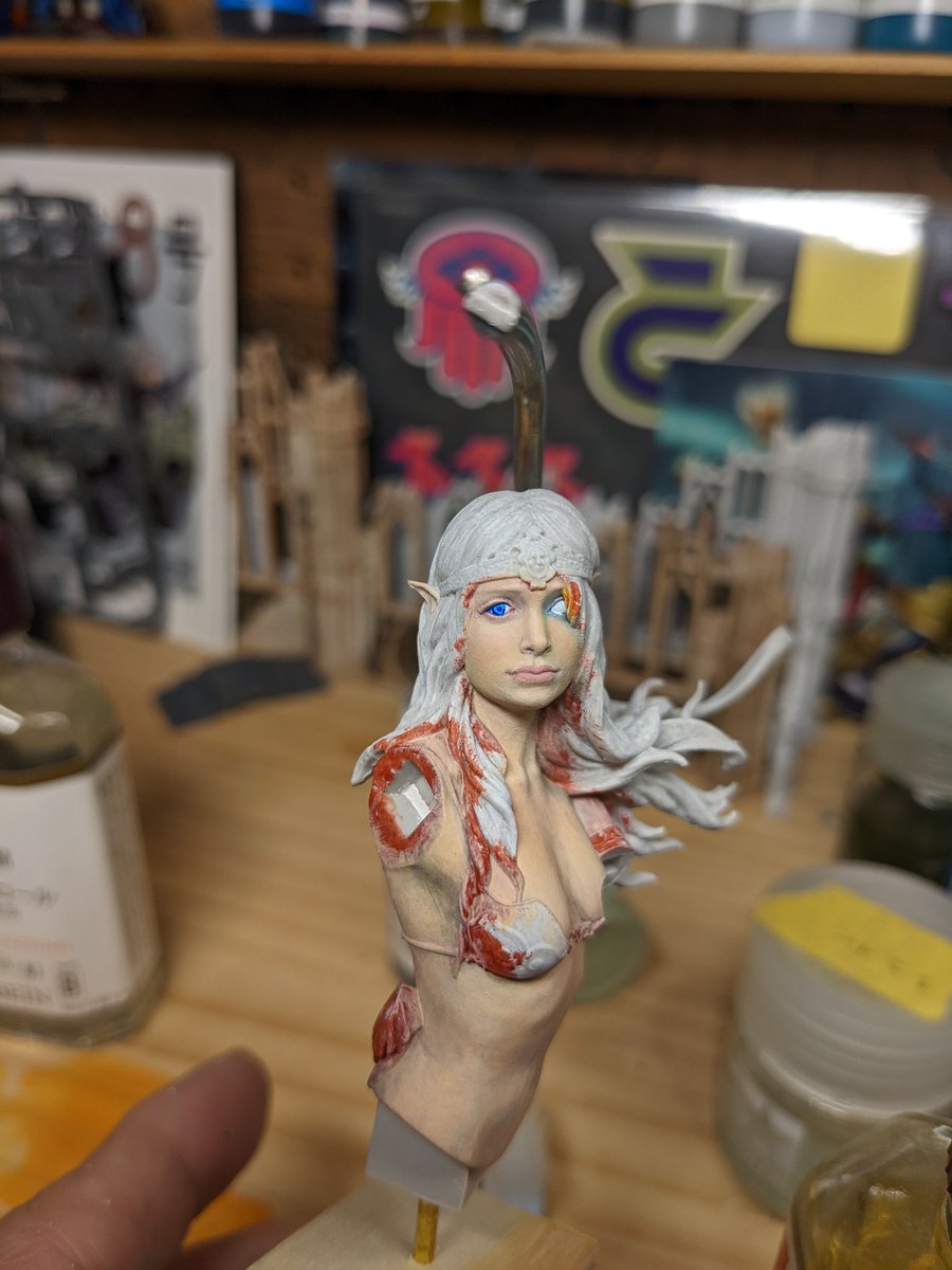 momoji49646279's tweet photo. デアドラ進捗。目を塗り始めるんだけれども、猛烈に現実世界の目がショボショボする…。細かい作業がきついぞぅ
#ノクターナモデル
#nocturnamodels
#ワールドミニズ https://t.co/x5417KeNFv
