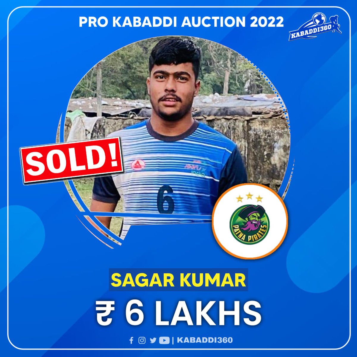 Kabaddi_360's tweet image. Jharkhand star joins Patna pirates for season 9
.
#sagarkumar
#patnapirates
#vivoPKLPlayerauction
#pklseason9
#prokabaddi
#kabaddi360