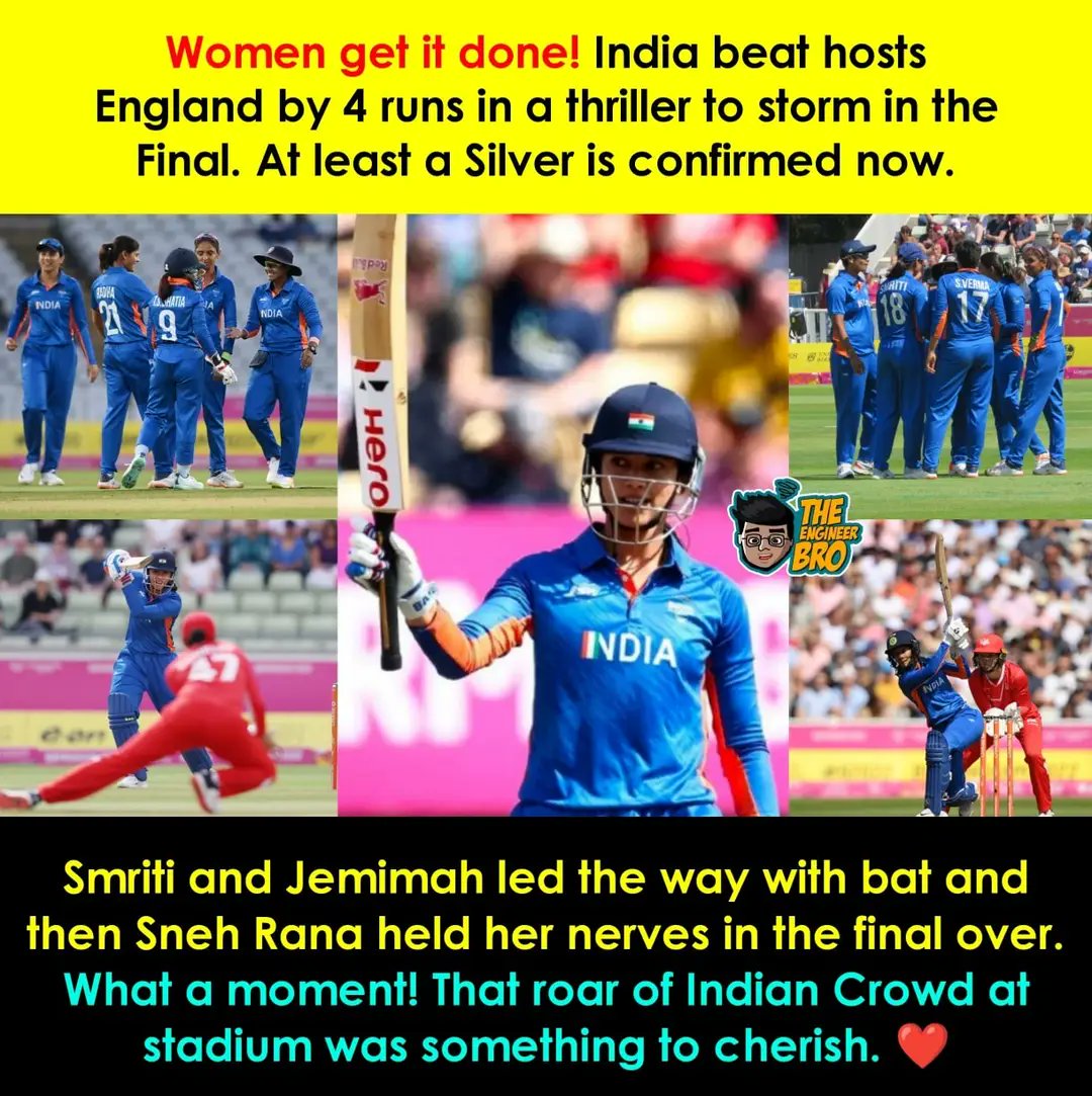 What is Match! OMG 🔥
Our Girls On 🔥!
Well played team India.👏
#SmritiMandhana 
#IndianCricketTeam 
#indianWomenCricket
#IND #CommonwealthGames2022 
#CWG2022India  
#IndiaAt75