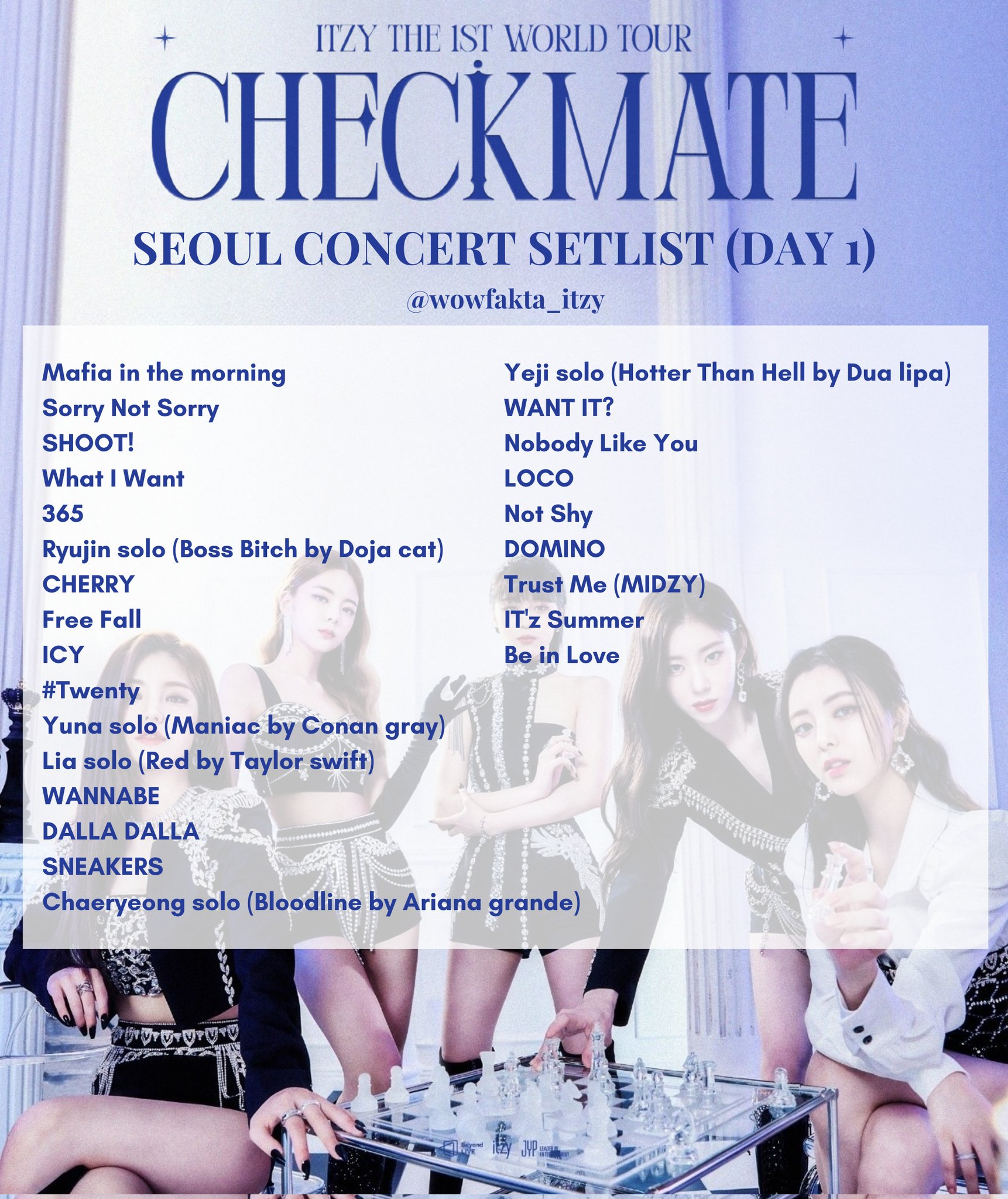 ON ITZY Menfess on Twitter "/itzy bagi setlist konser dong buat