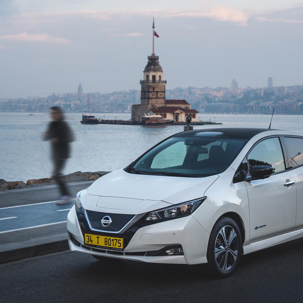 Nissan's tweet photo. The #NissanLEAF takes you on a journey you can be proud of. Thank you @buraktheweekender for sharing your #NissanGOAT! Who else is excited to see this electric legend face off in Round 2? #Nissan #TheAdvancer https://t.co/ZjzWbxBjuY