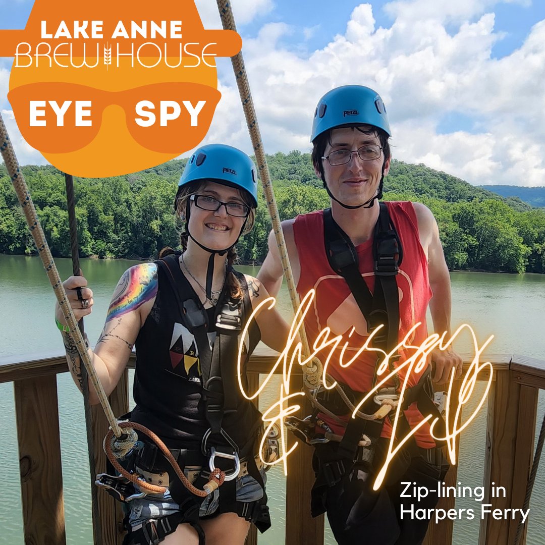lakeannebrew's tweet photo. Eye Spy LABH high in the air, zip-lining with Chrissy & JP in Harpers Ferry! Where do YOU go with LABH? Send your pics and details to info@lakeannebrewhouse.com and maybe be featured here!
.
#eyespy #taproomtogo #barwithaview #lifeonlakeanne #itsagreatbigworld #craftbeerlove https://t.co/cJFlTaiGq2