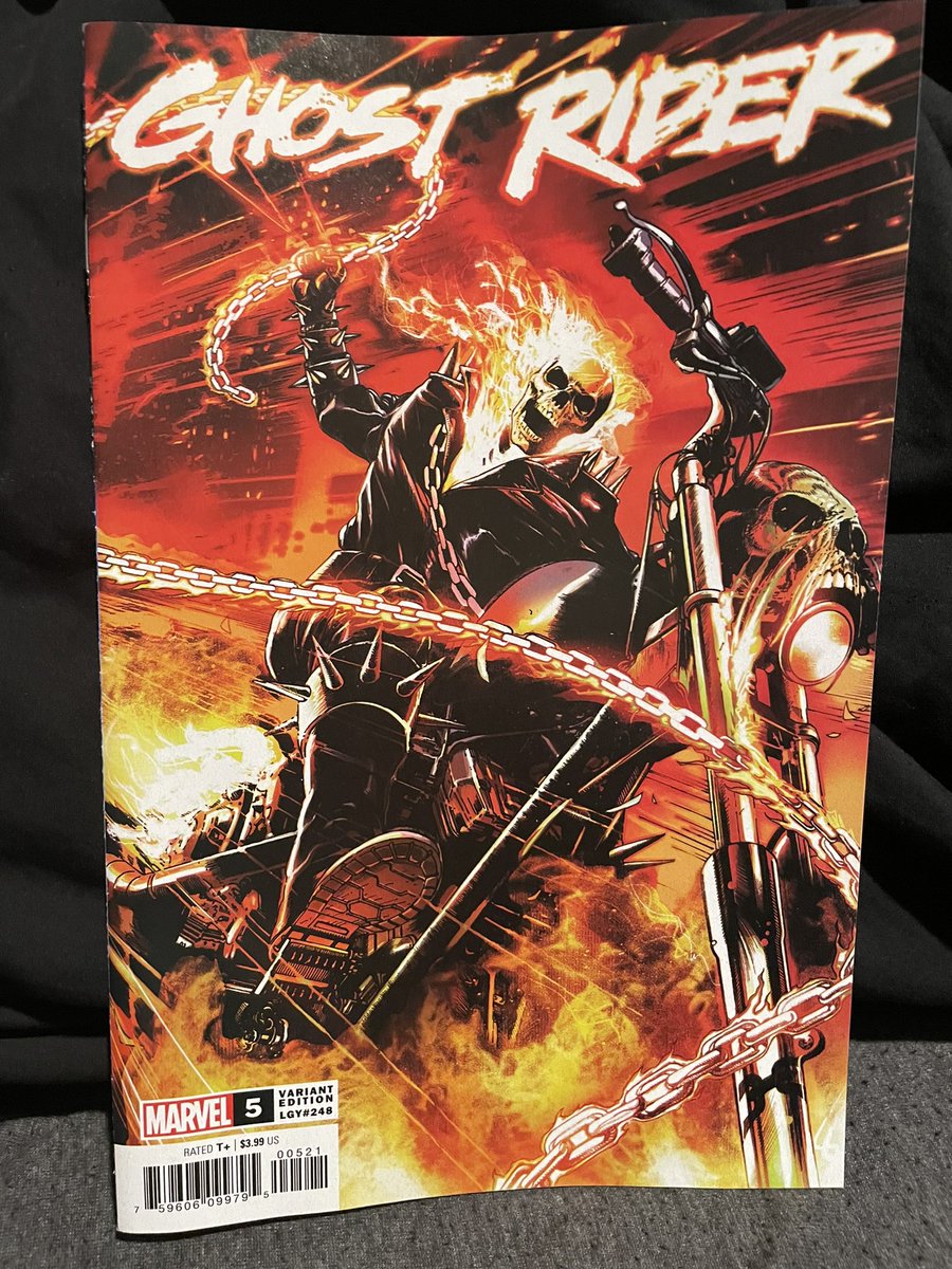 This is the most insane issue of Marvel comics in a long time. Ghost Rider 5 @marvel @benjamin_percy @csmitharts @orenjunior_inks @bryanvalenza @travisjlanham bit.ly/3QnjrQN