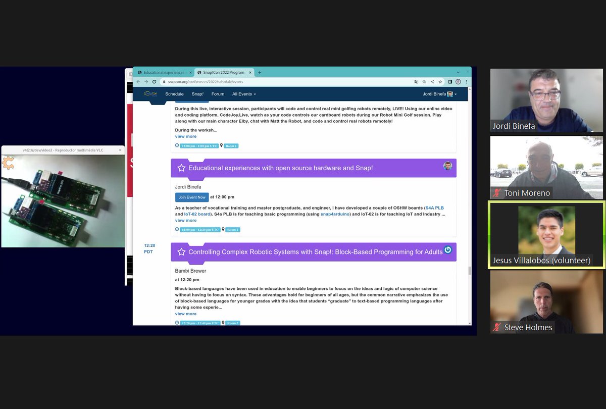 Un altre Català que participa de forma activa at #SnapCon22 , el company <a href="/JordiBinefa/">Jordi Binefa</a> .
No us ho perdeu. Encara esteu a temps. En un minut comença.
👉👉snapcon.org 
<a href="/ROBOLOT/">ROBOLOT</a> <a href="/SnapCloud/">Snap! Cloud</a> <a href="/cesirecat/">CESIRE</a> <a href="/Innovadidactic/">Innova Didactic</a>