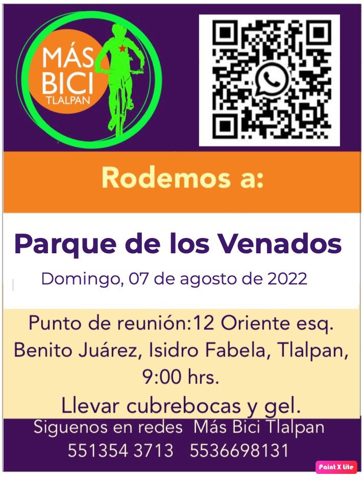 Los esperamos en nuestro paseo este domingo 7 de agosto. 

🚴🏻‍♀️🚴🏽‍♂️
