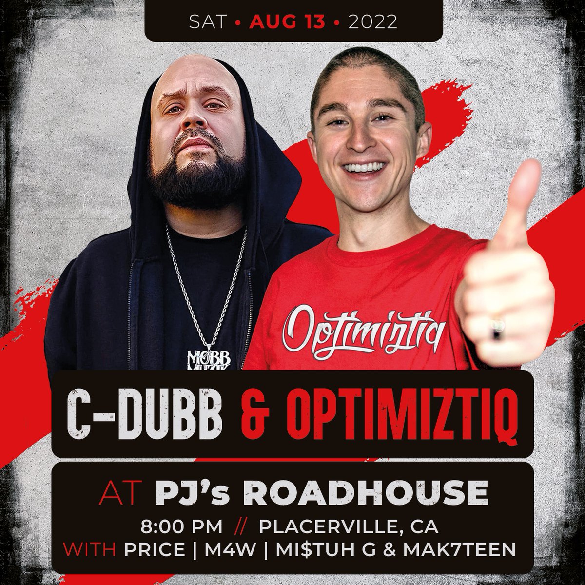 We'll be kicking off live at @pjs_roadhouse on Saturday, August 13th! With performances by: C-Dubb | Price | M4W | Mi$tuh G &amp; Mak7teen!
Ages 21+ | $5 cover