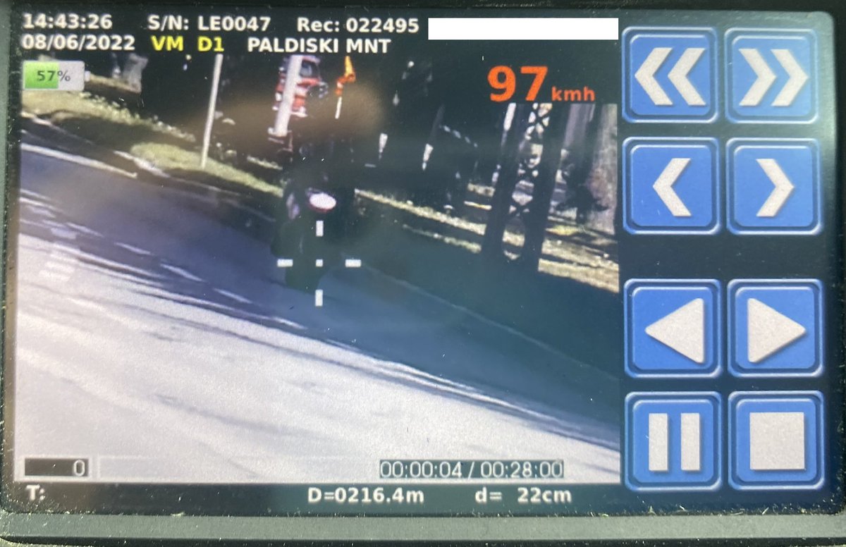 VKagonen's tweet photo. Oli ka kihutajaid. Üks mootorrattur ületas asulas lubatud kiirust mitte vähem kui 47 km/h, pannes sellega ohtu nii enda kui ka kaasliiklejate elud. Koostasime talle protokolli ja otsuse saab ta teada 30 päeva pärast.
#liiklus #politsei https://t.co/D1IxMmWXO8