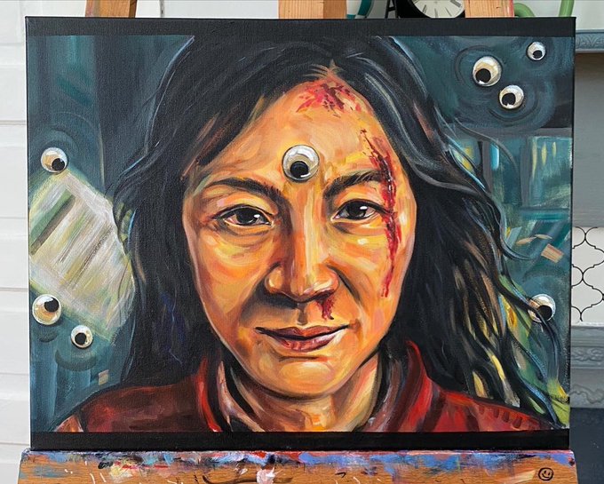 Happy birthday to Michelle Yeoh, will never forget when she shared my painting on her story 