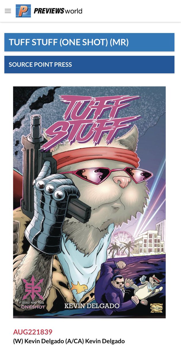 FrigidGiant's tweet photo. Pre-Order Tuff Stuff #1 through your LCS today! Don’t wait. $4 for 40 pages of amazing comics. Lets make this a hit so I can make even more comics for you! #TuffStuff #sourcepointpress #kevindelgado #tuffstuffcomic @PREVIEWSworld @FrigidGiant @SourcePtPress https://t.co/C4JHupqp3p