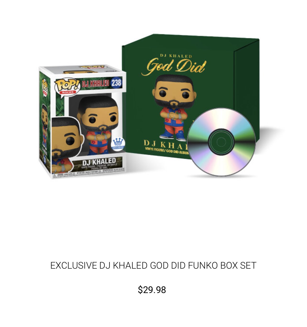 DisTrackers on Twitter "DJ Khaled Exclusive God Did Funko Box Set is