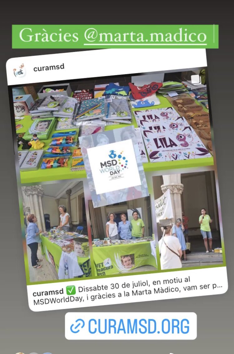 curamsd's tweet photo. Dissabte 30-7 #MSDworldDay a @ajterrassa 
#viasualitzant #malaltiesminoritaries #msd #curamsd https://t.co/Abf2G2OFMk