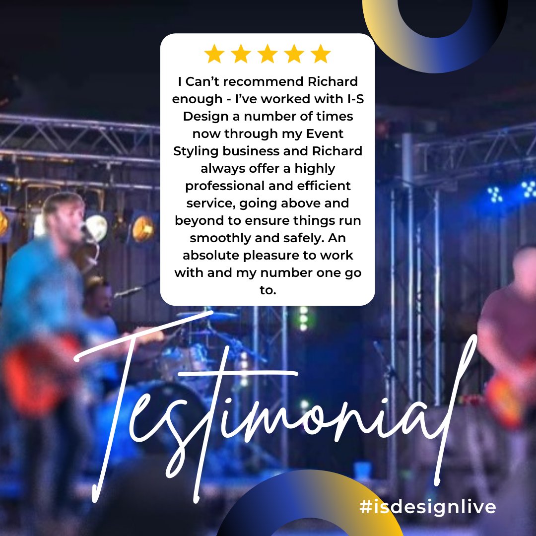 Couple of recent testimonials, always the best part of the job to recieve some nice feedback from clients.

#Feedback #soundengineer #lightingdesign #isdesignlive #happy #events #Professionals