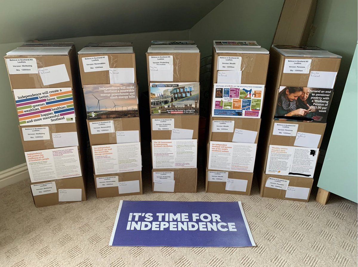 This is what 30,000 #ScottishIndependence leaflets from <a href="/believeinscot/">Believe in Scotland</a> look like. 

Just arrived in plenty of time for the Day of Action on August 13th! 

Please get in touch to help on the day or with subsequent leaflet deliveries around #Eastwood.