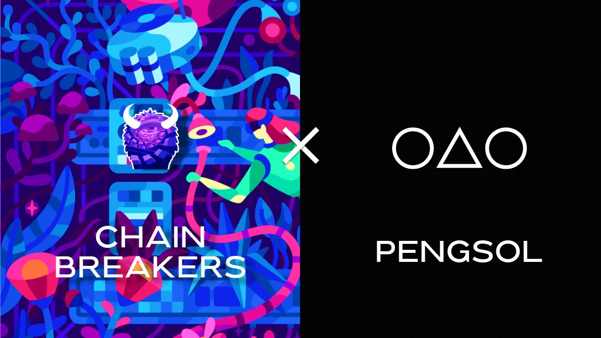 0xChainBreakers's tweet photo. We’re proud to announce our partnership with @pengsol_ one of the most innovative projects in space.
⛓️ | O∆O

If you hold rank 158 or higher &amp; King Peng NFT then you can be the first to mint Chain Breakers NFT 

follow the link https://t.co/hweby0rIKL

Builders 🤝 Builders. https://t.co/5SOGV4Rh2Y