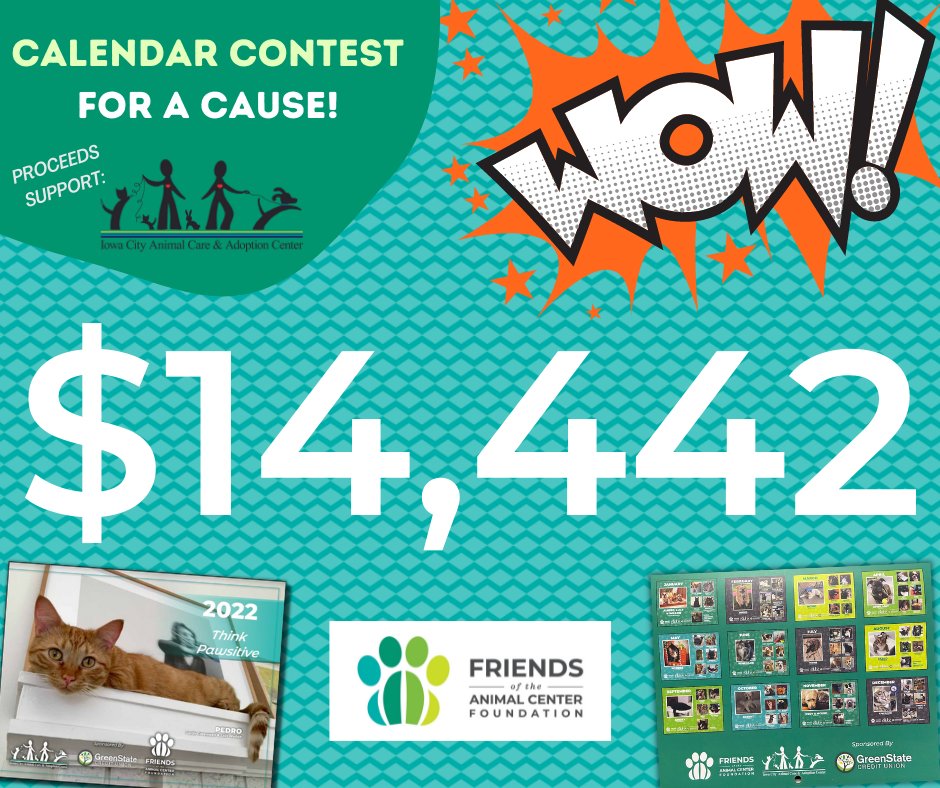 Thank you for making our calendar contest a huge success!!! 

#calendar #petcalendar #pets #cats #dogs #animalshelter #iowacity #iowacityanimals