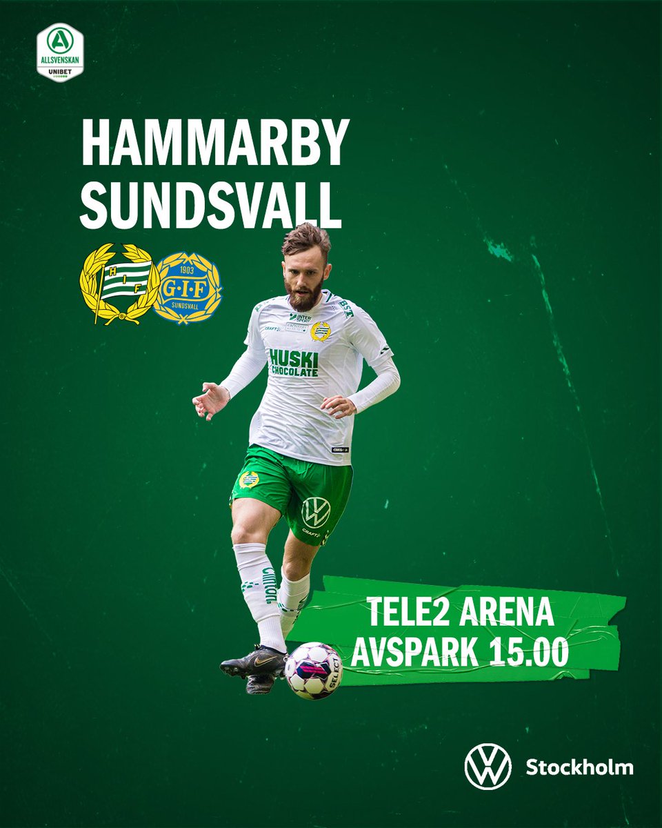 𝗠𝗮𝘁𝗰𝗵𝗱𝗮𝗴! Vi ses på arenan 👋

🎟️ Biljetter köper du här: hammarbyherr.ebiljett.nu/Tickets/Choose…

#Bajen