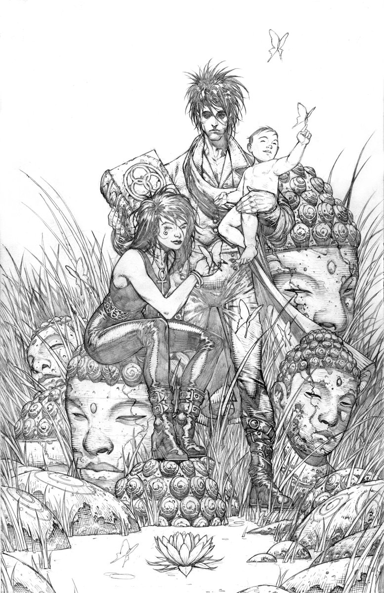 Congratulations to <a href="/neilhimself/">Neil Gaiman</a>  and all involved with THE SANDMAN at <a href="/netflix/">Netflix</a> This piece was done around 2011. Themes of change, metamorphosis, rebirth and the unending spiral of creation.
