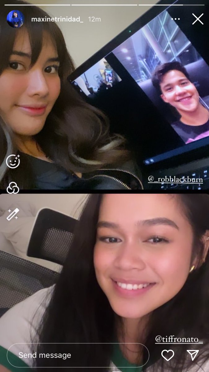 shala naman ng multi tasker na yan, facetime kay tiff sa phone, face time kay rob sa laptop. sana gumawa nalang kayo ng group noh? HAHAHA chariz i love the effort!! ✨💛