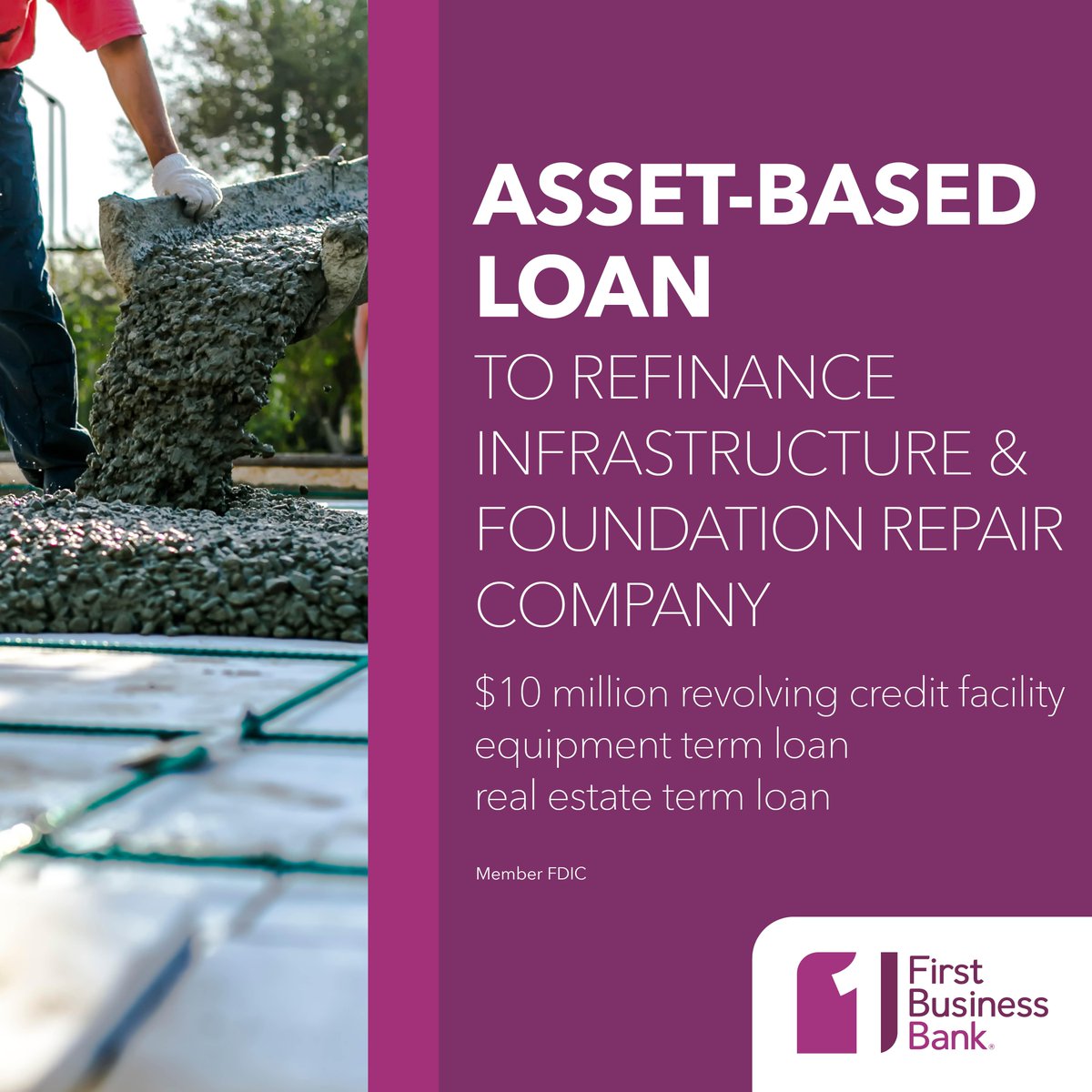 KimPrestonFB's tweet photo. Our Asset-Based Lending team recently helped a Texas company refinance with a $10 million revolving line of credit, equipment term loan, and real estate term loan. If you know if a business looking to #refinance, please contact me. #abl https://t.co/XP4QDjbHpg https://t.co/wKnNiky9Oe