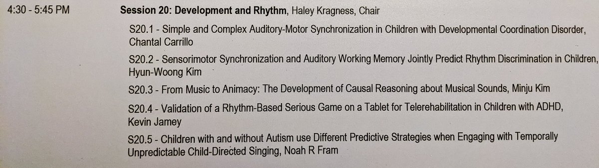 Join us in the Fireside room for talks on rhythm and development! I'll be presenting at 5:15pm #smpc2022
<a href="/socmusicperccog/">SMPC</a>