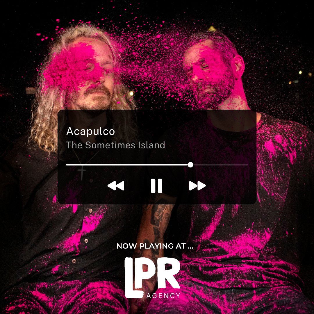 lpragency's tweet photo. NOW PLAYING! 🎶 The Sometimes Island have unveiled their smash hit "Acapulco" alongside a cinematic masterpiece in their new music video! 🎬 Check it out!

#LPR #LPRAgency #GetHeard #Clients #MeetOurArtists #MusicPR #PRAgency #MusicAgency #MusicMarketing #PR #Musicians#NowPlaying https://t.co/CgvPeDd42s