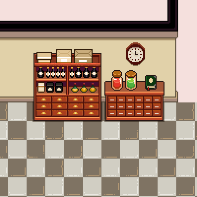 Some apothecary assets #pixelart #screenshotsaturday  #gamedev #indiegame