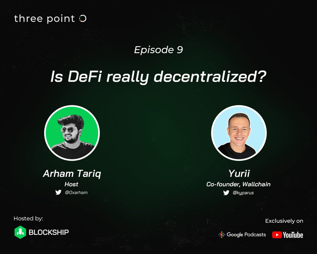 0xArham's tweet photo. It's live now!!
The topic says it all 😉 Watch how Yurii @kyparus defends the argument based on incidents and hacks in DeFi 🎙️

Youtube:
https://t.co/qHEdVbxWbT

Anchor:
https://t.co/xqdJZbD4b6

#blockchain #web3 #DeFi #blockship https://t.co/aSwWVHm3Bc