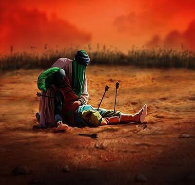 MeEr_Ge's tweet photo. After sacrificing his 18 year old son Ali Akbarع. Mola Hussainع looked up at the sky and said :
"Ya Allah, give me more patience.
Ya Allah, is there anything else i can give for your sake"? 🥺💔
#شہادت_ہمشکلِ_پیغمبرؑ https://t.co/XUQHfjwv0G