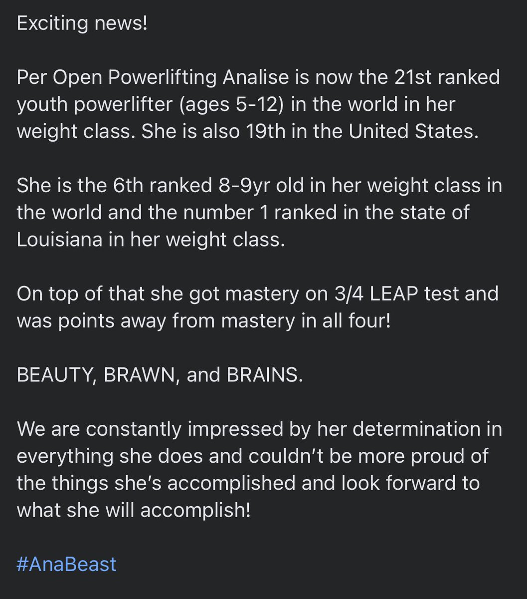 CoachJoe_Ryan's tweet photo. So proud of my little girl for all she’s done and has yet to do.
#AnaBeast https://t.co/MEHqJgmhsM
