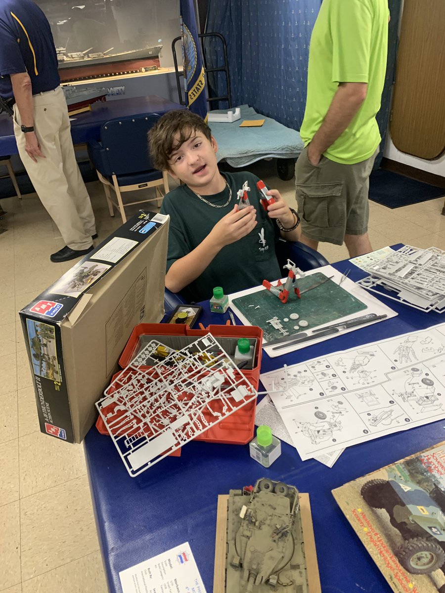 BattleshipNJ's tweet photo. Watch models being made, get tips on model making and see over 100 completed model ships aboard the @BattleshipNJ today, Sat., Aug. 6. We also have live pirate music and gun salutes. It’s #ModelCon with the Philadelphia Ship Model Society. https://t.co/tU5rNYDB6E