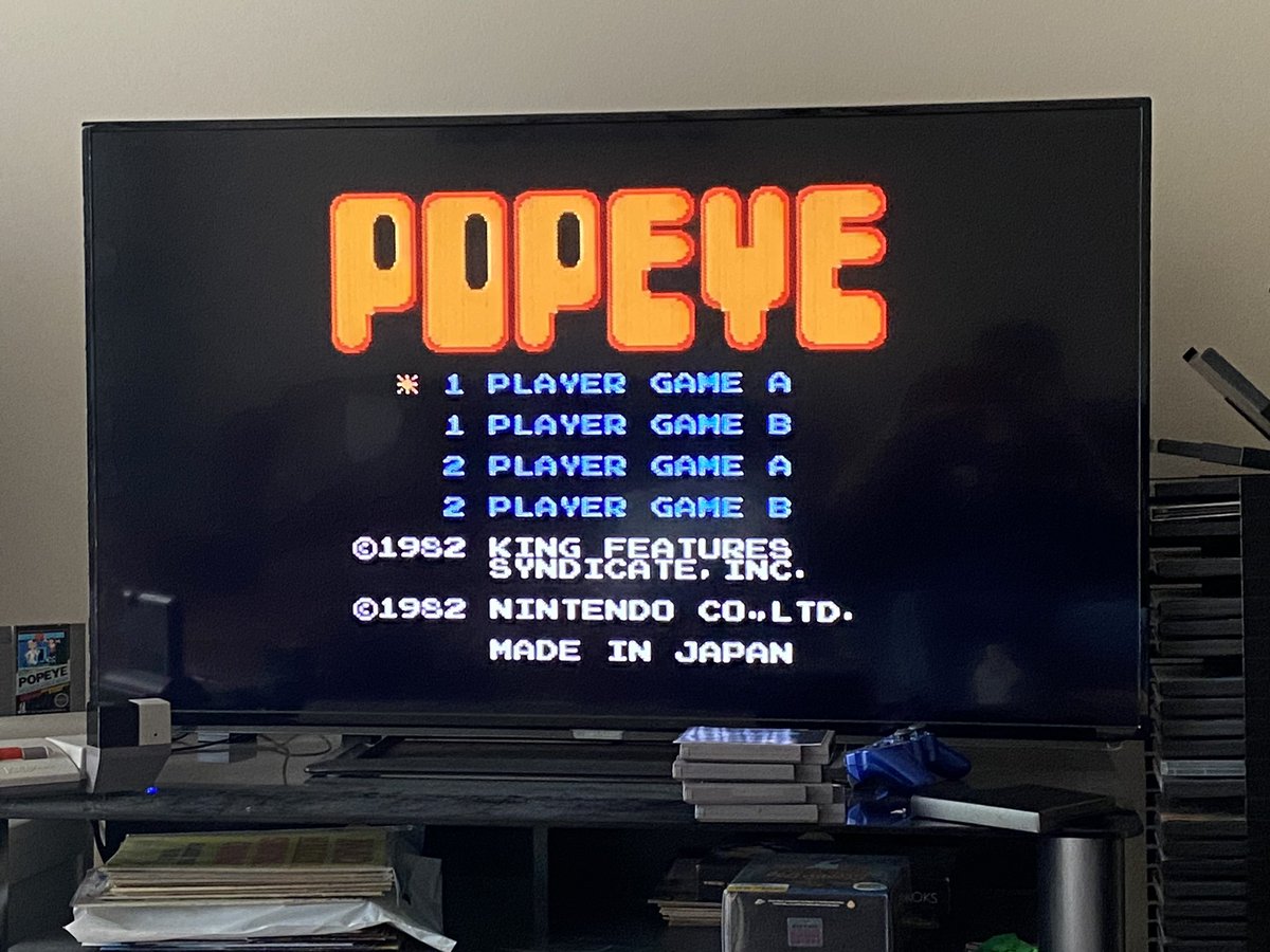 theLostMarioBr1's tweet photo. NES COLLECTION REVIEW GAME 445
Popeye
It’s the spinach munching sailor. This is my all time favorite video game! I’ve had it on nearly all ports, including an arcade cabinet. Easy to grade this one. Grade: A++ #RETROGAMING #NES #StrongToTheFinich #CauseIEatsMeSpinich https://t.co/4AxXh8nmA9