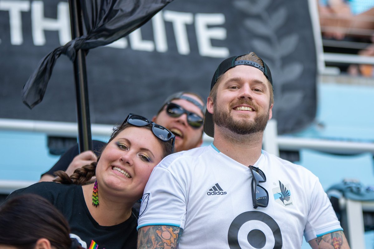 Waking up on match day be like… 🖤💙🖤💙 See ya @DualCitizenBrew 🥰 📸 @DrewThes #TrueNorthElite | #MNUFC | #COLvMIN