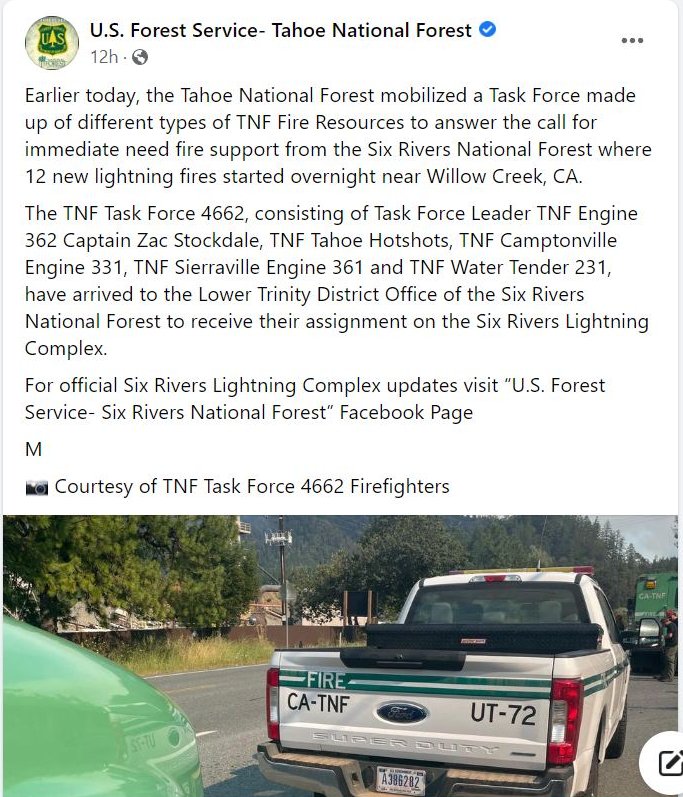 KeithJGw's tweet image. For #SRFLightningComplex, I see mentioned report of 12 fires yesterday &amp;amp; by North Ops this morning and adding Campbell.