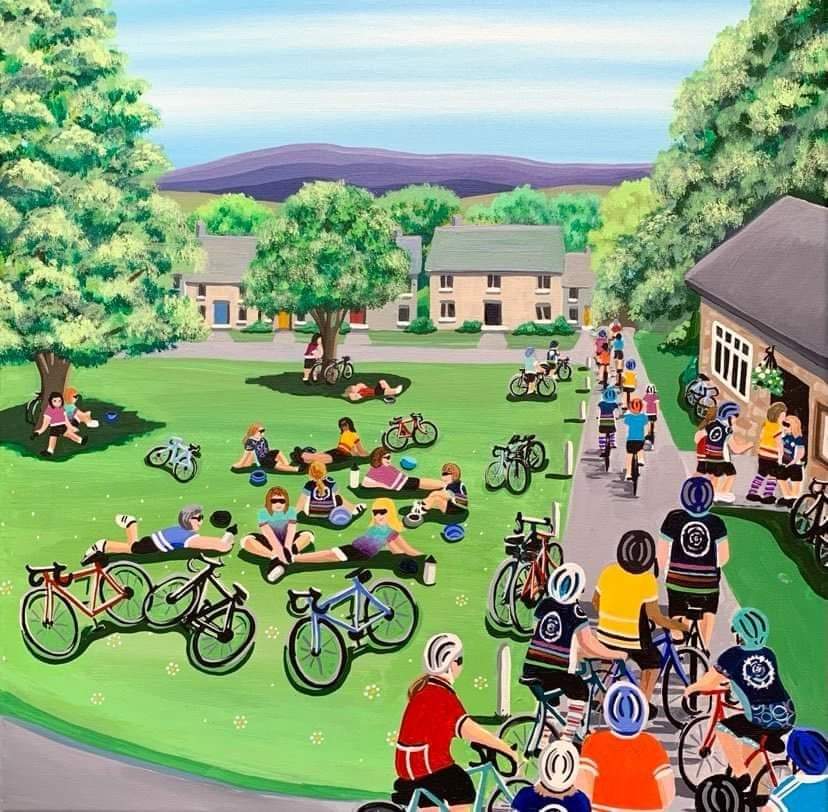 YLSportive's tweet photo. Massive "Thank You" to the very talented @ncorker for painting this wonderful picture! The raffle raised £1220 for our charities 👏 @WomenVCancerUK @mndassoc @Sarcoma_UK https://t.co/Yxa1JFmnwY